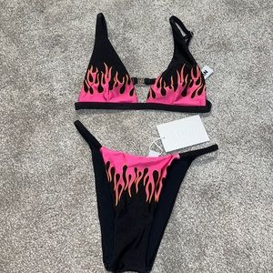 Pacsun flame bikini set